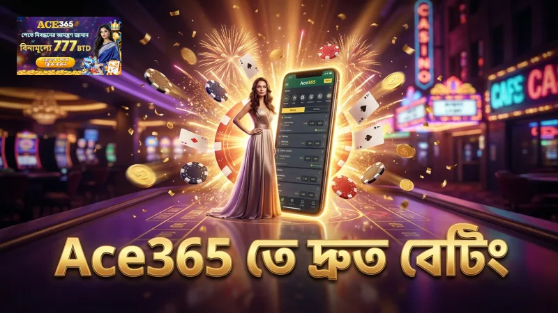 Ace365 মোবাইল প্ল্যাটফর্মে দ্রুত বেটিং সুবিধা।